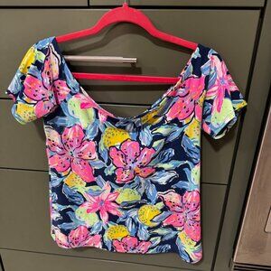 Lilly Pulitzer Off The Shoulder Top Size M